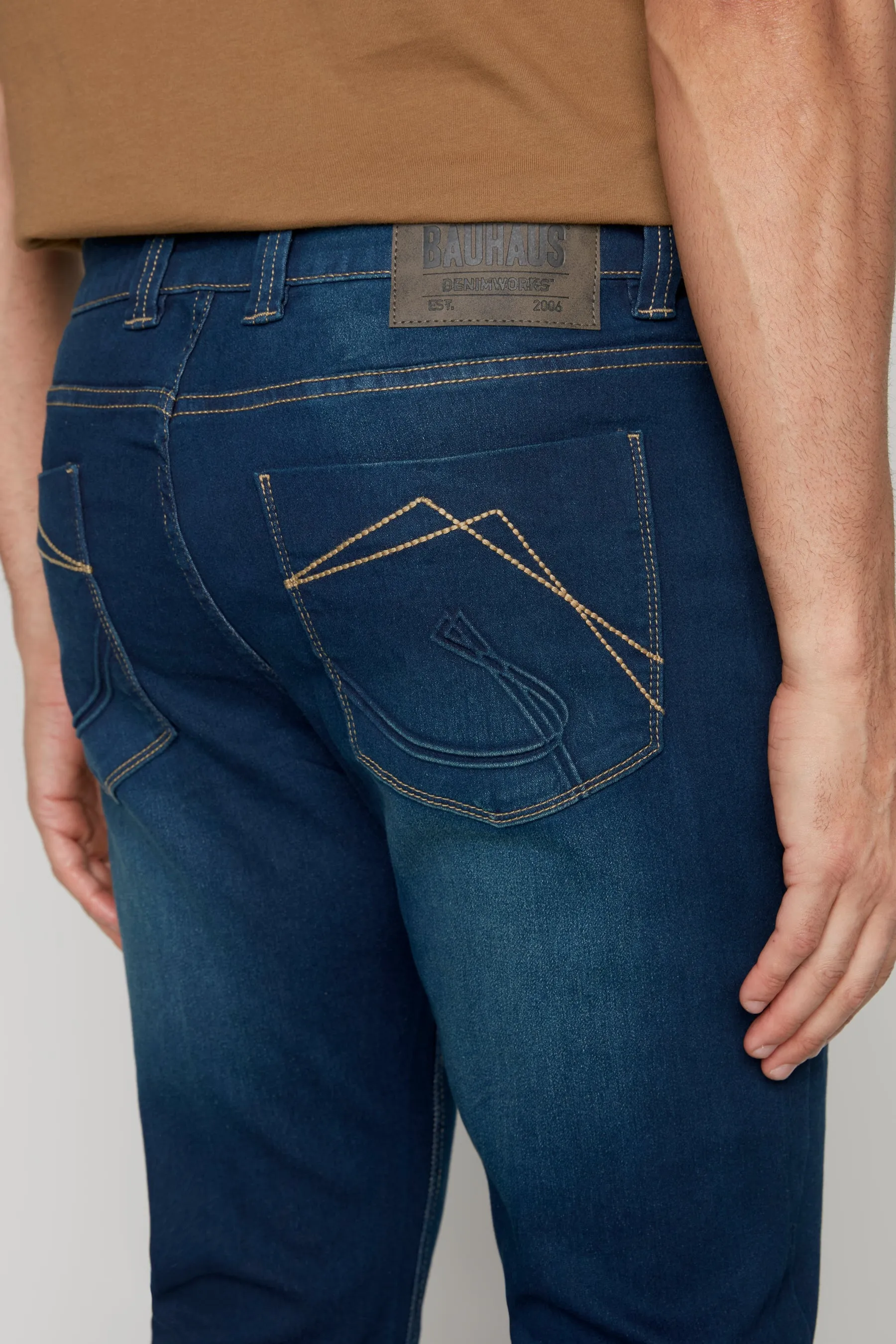 5 Pocket Straight Fit Jeans - Dark Blue Wash