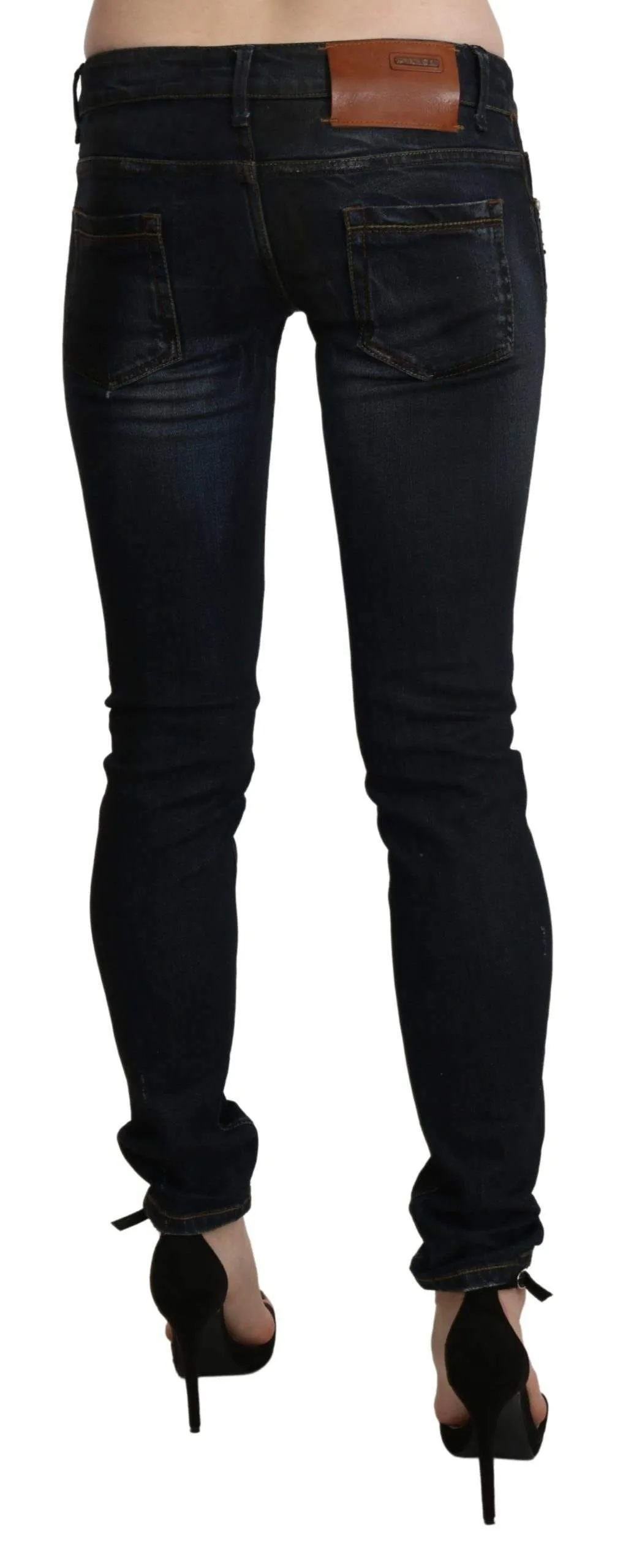 Acht  Washed Low Waist Skinny Denim Jeans