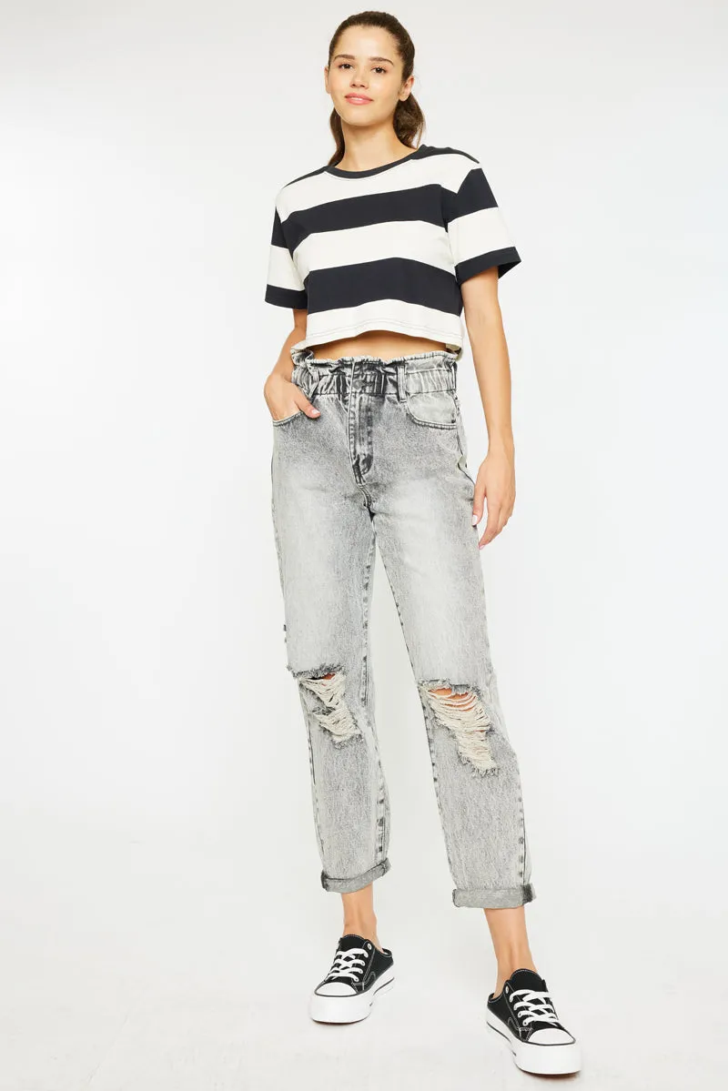 Akali Ultra High Rise Paperbag Boyfriend Jeans