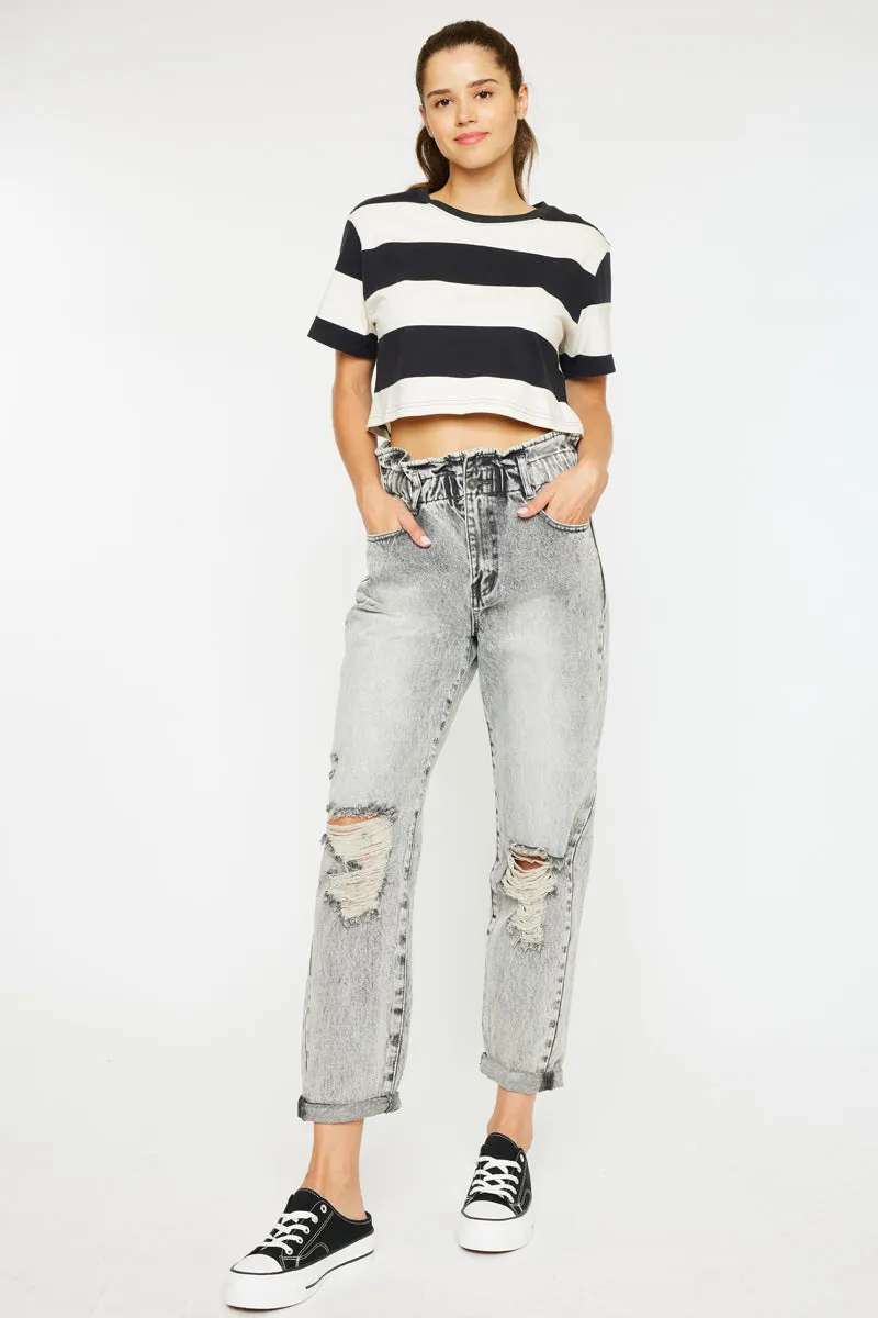 Akali Ultra High Rise Paperbag Boyfriend Jeans