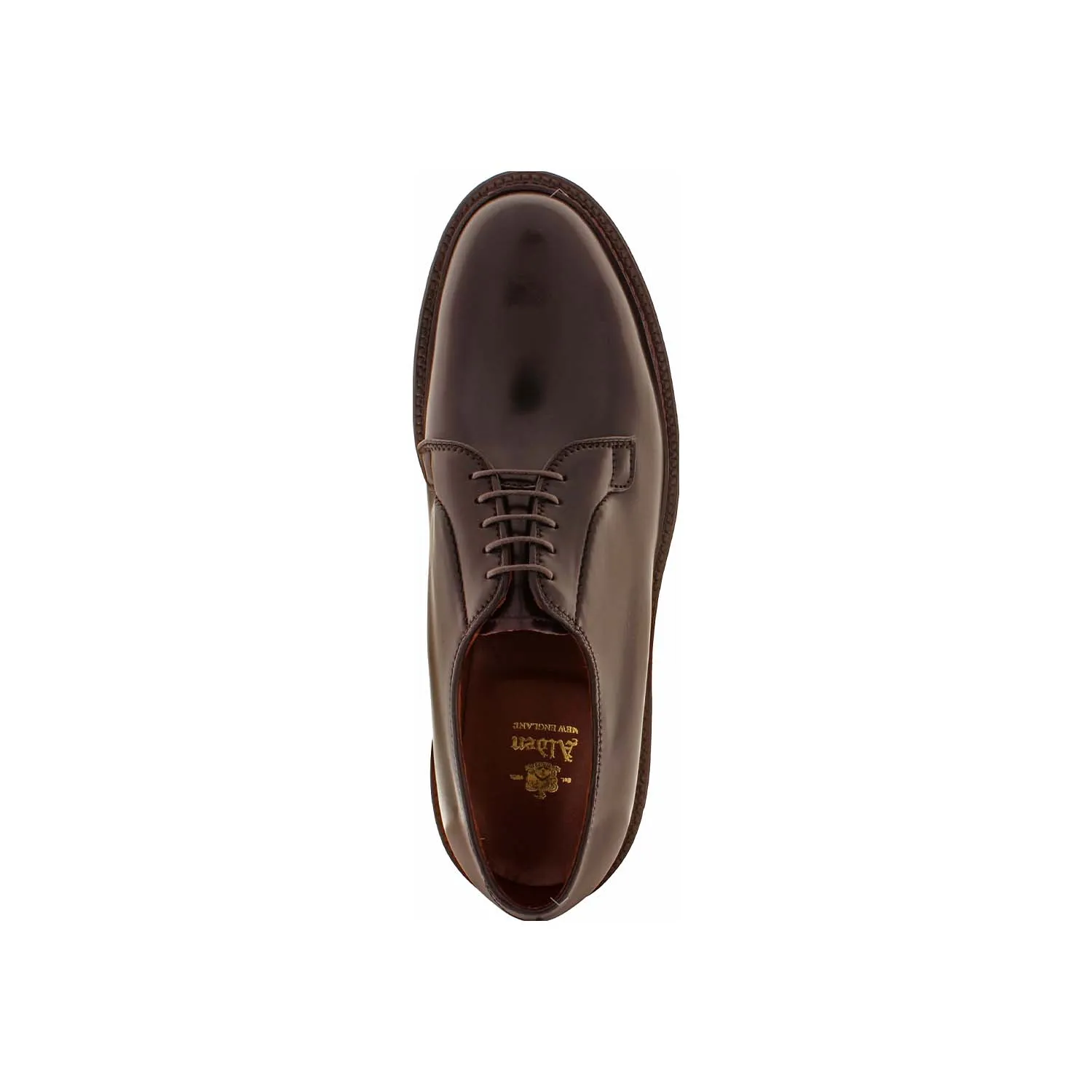 Alden 990 Plain Toe Blucher Color 8 Shell Cordovan