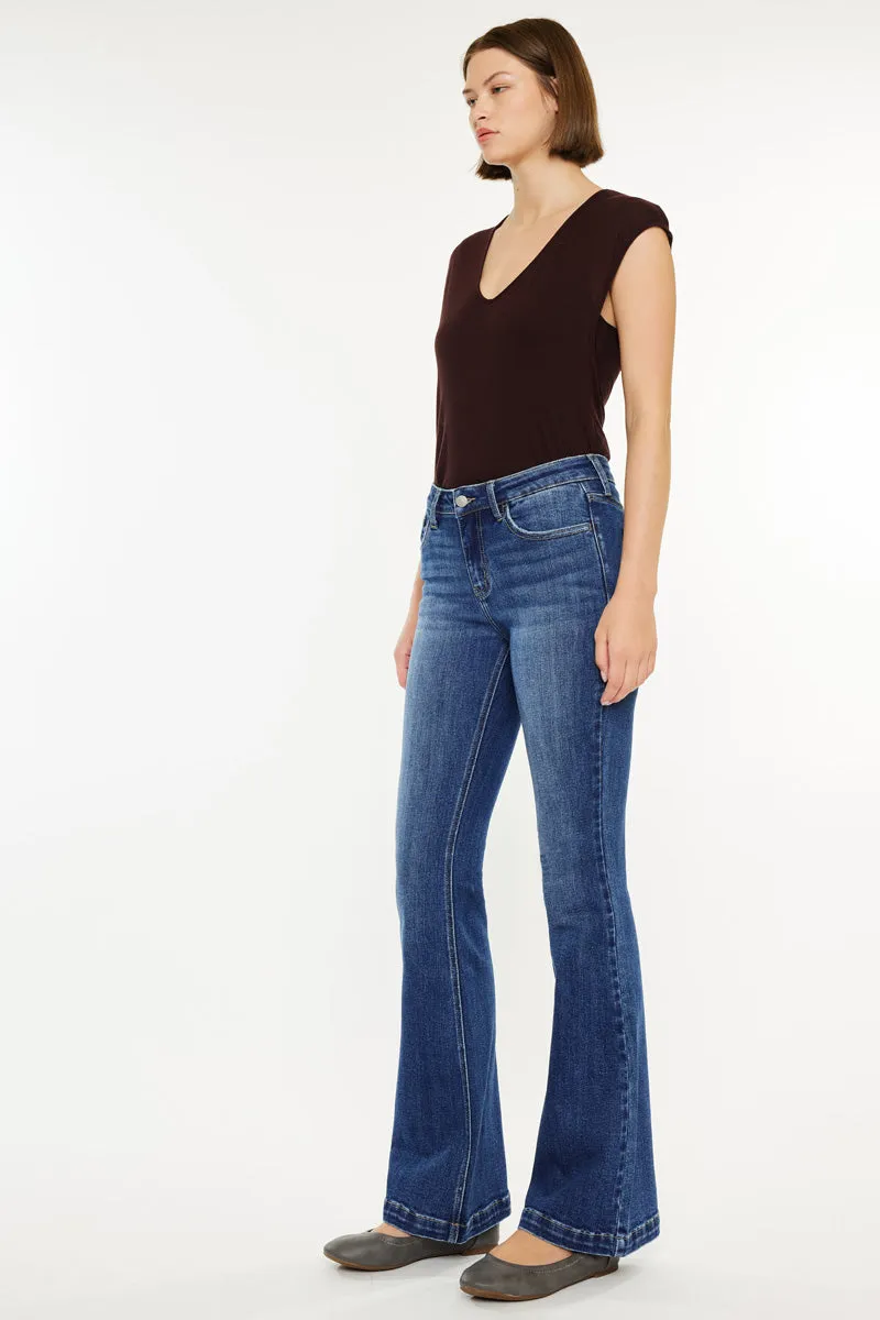 Annie Mid Rise Flare Jeans (Petite)