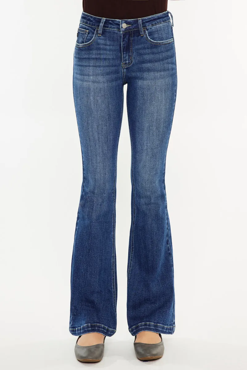 Annie Mid Rise Flare Jeans (Petite)