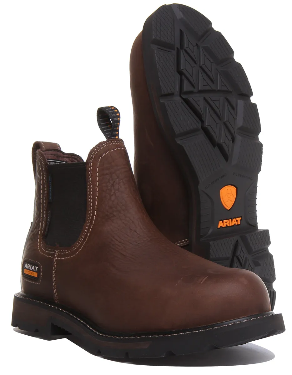 Ariat Ground Breaker In Brown Work Boot