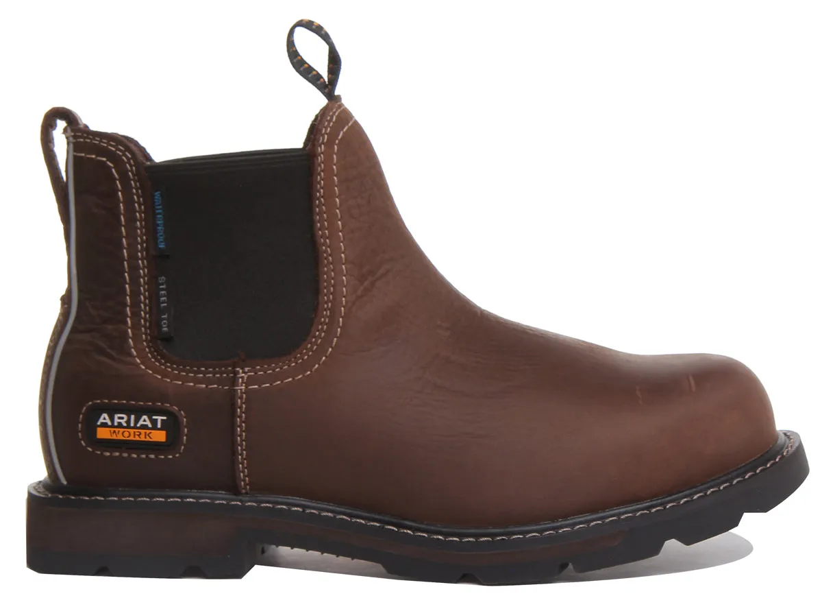 Ariat Ground Breaker In Brown Work Boot