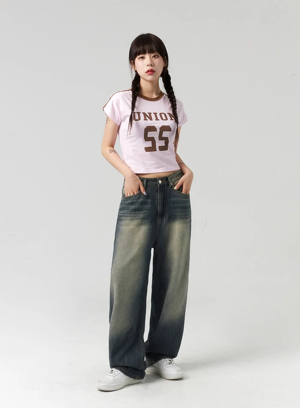 Baggy Dark-Wash Jeans CL314