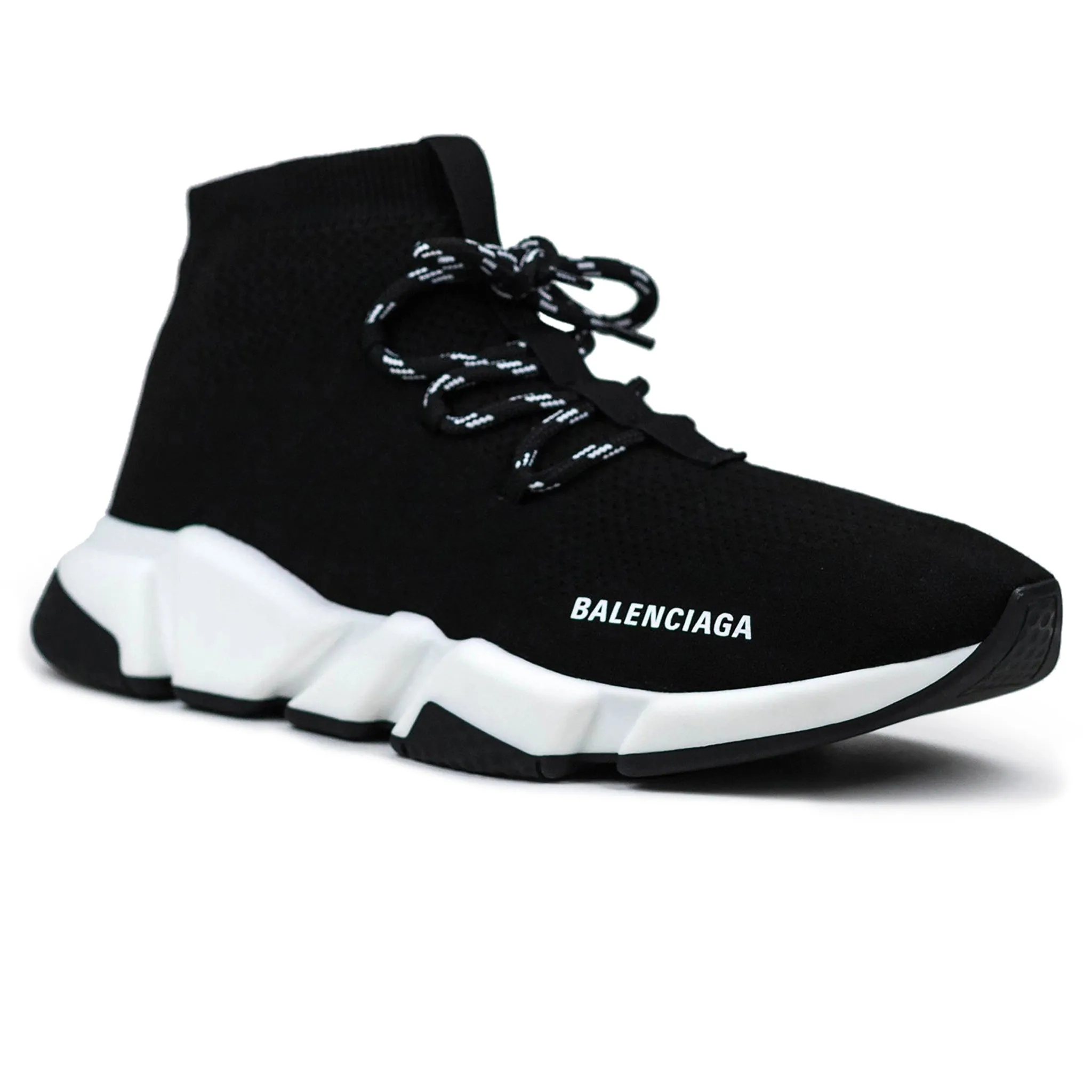 Balenciaga Speed Knit Lace Sock Black White