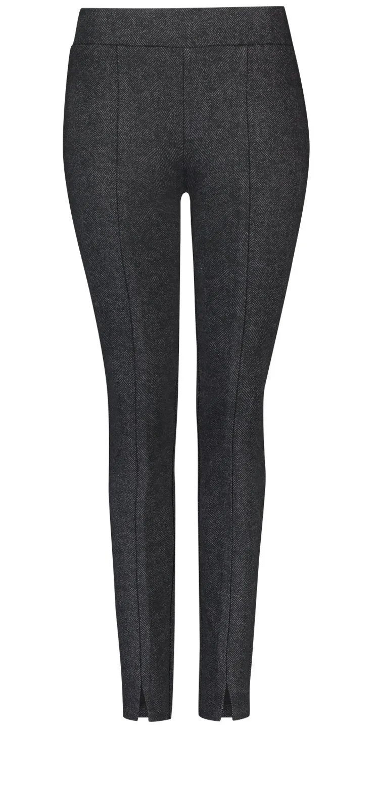 Basic Legging Jeans Zwart-Grijs Jersey | Herringbone Heights