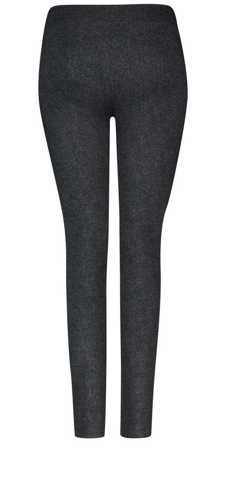 Basic Legging Jeans Zwart-Grijs Jersey | Herringbone Heights