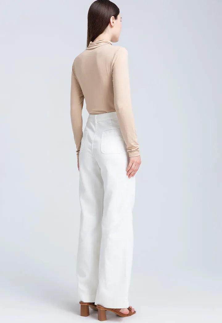 Bell Bottom Solid Trouser