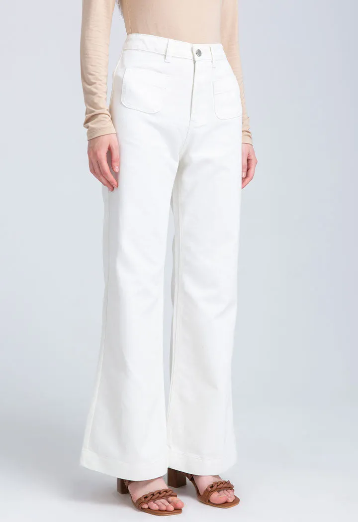 Bell Bottom Solid Trouser