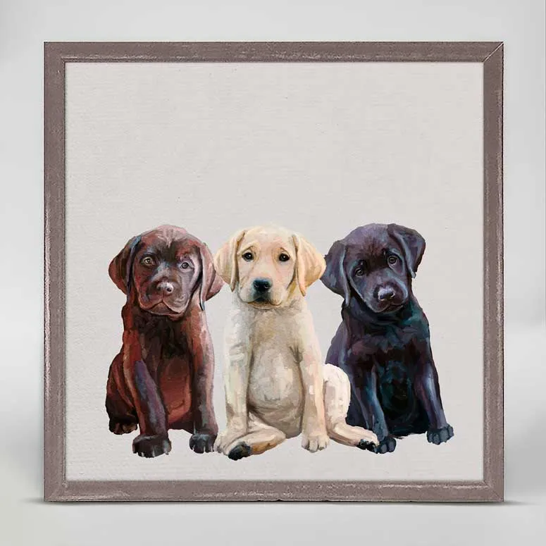 Best Friend - Lab Puppies Mini Framed Canvas