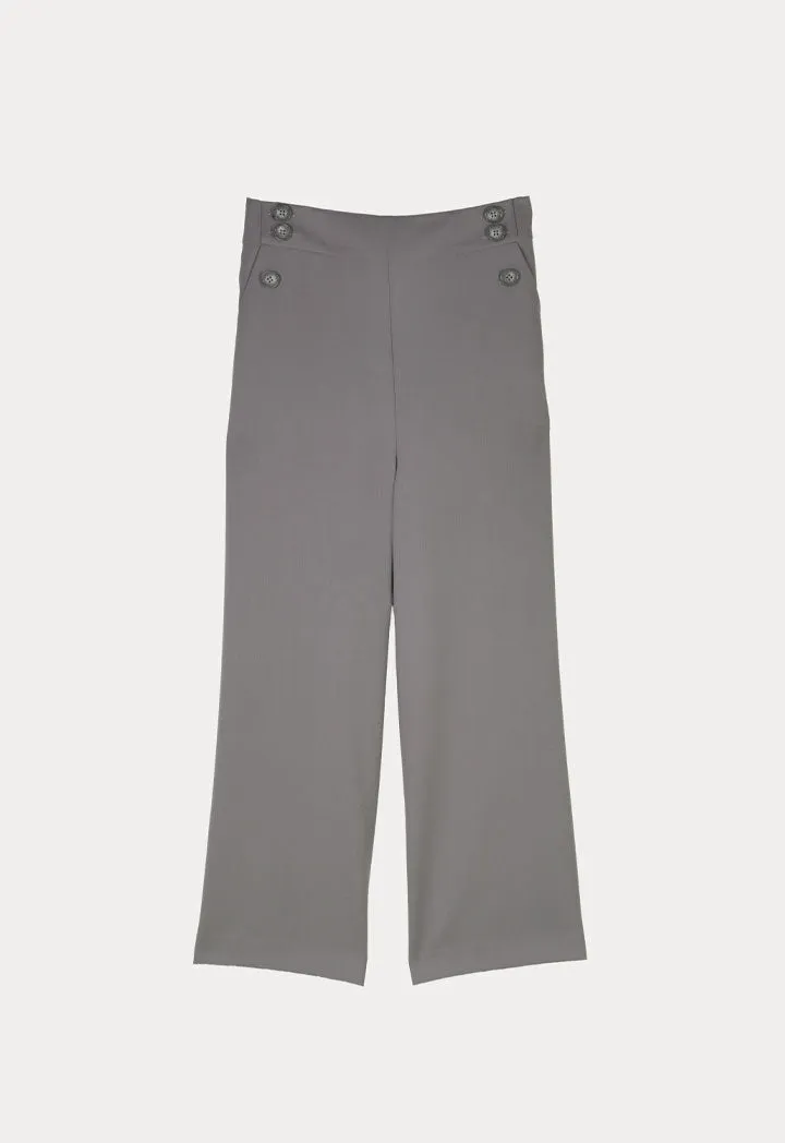 Big Button Detailed Trouser