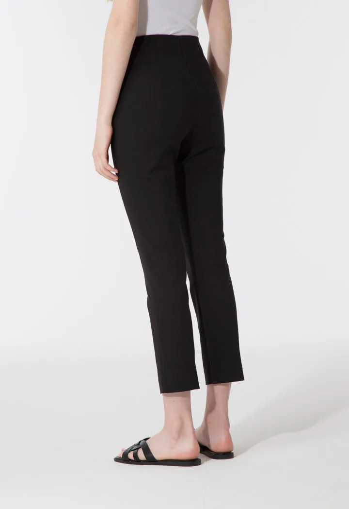 Black Button Front Trouser