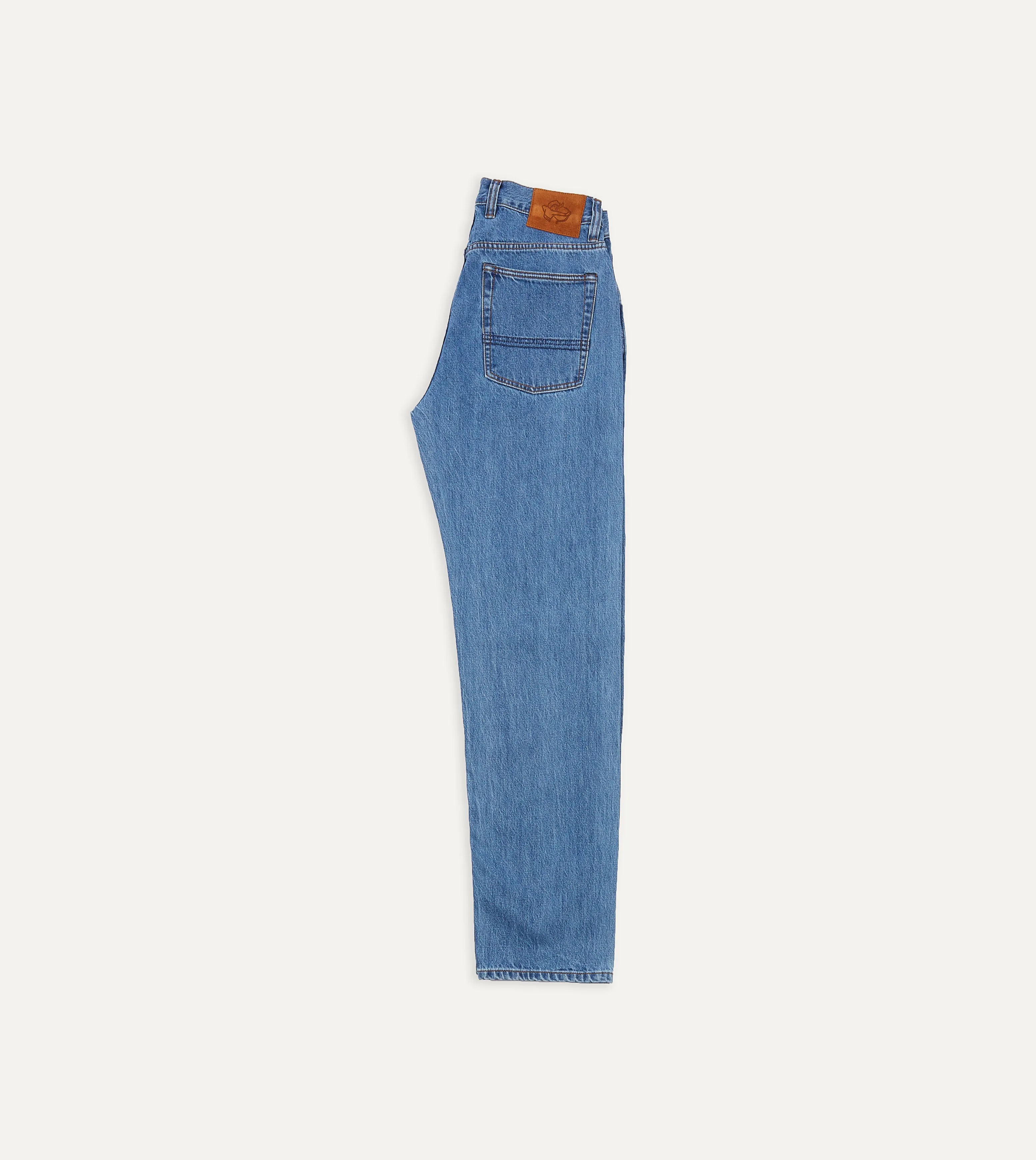 Bleach Wash 13oz Denim Five-Pocket Jeans