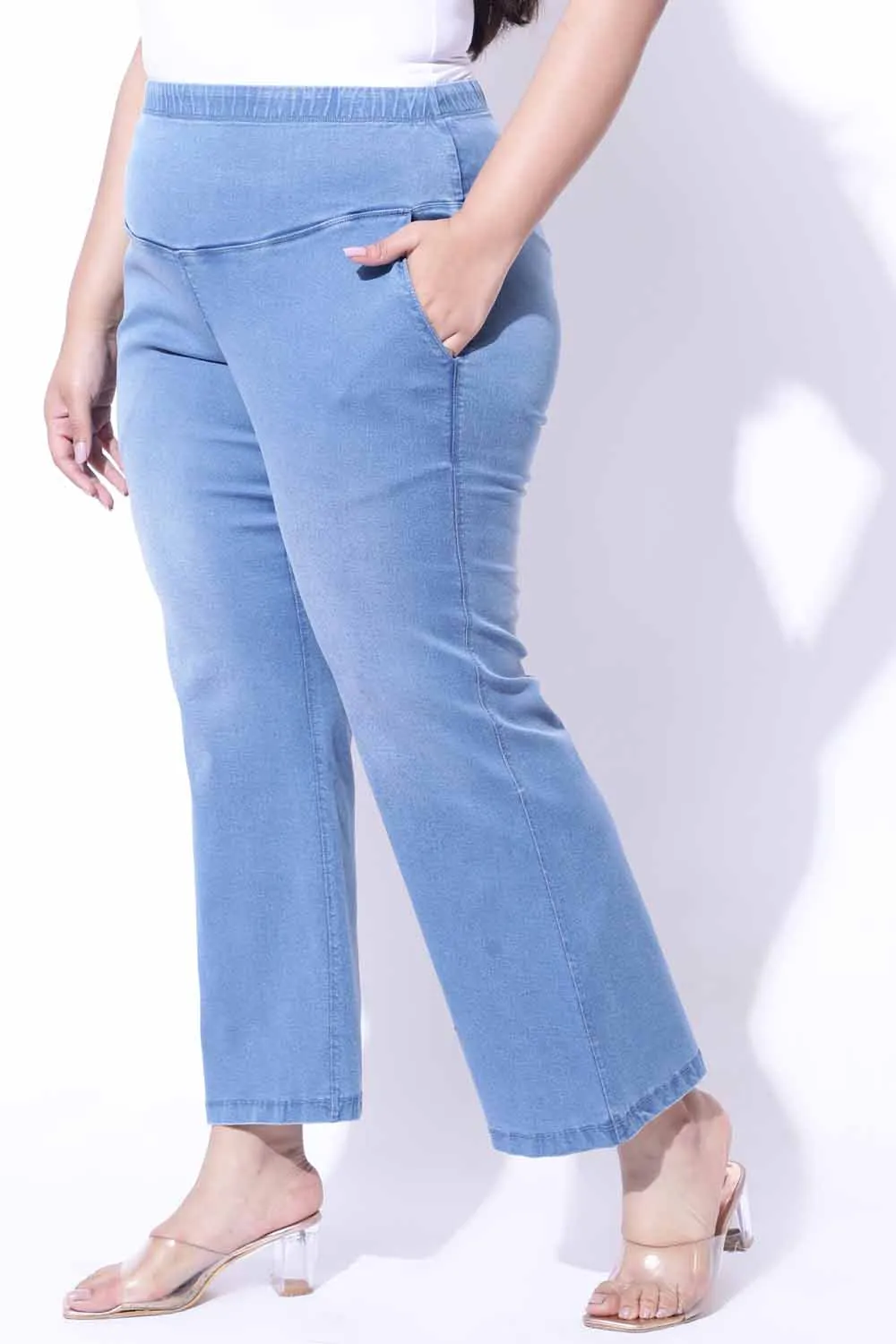 Blue Light Fade Flare Jeans