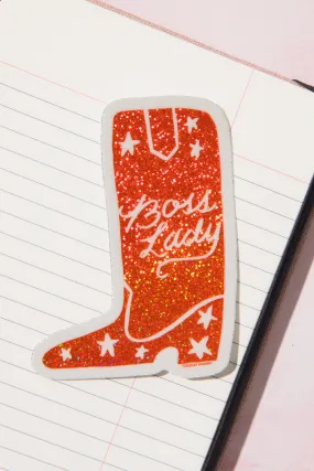 Boss Lady Boot Sticker