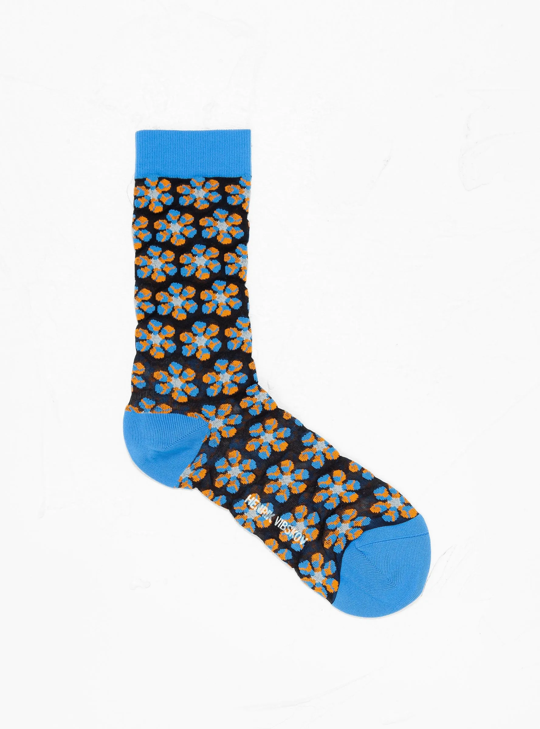 Boxing Flower Sock - Transparent Blue Box Flowers