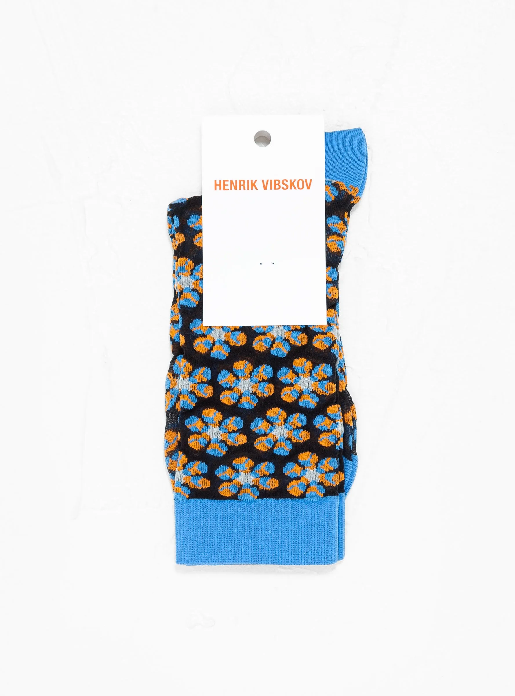 Boxing Flower Sock - Transparent Blue Box Flowers