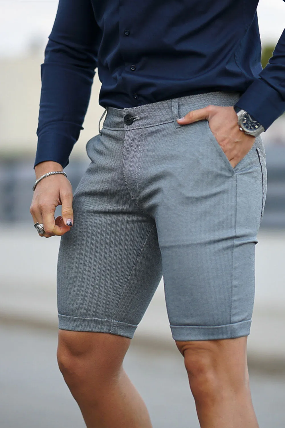 Buy $80 Free Shipping Men's Blue Chino Short