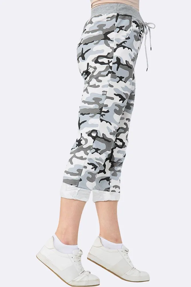 Camouflage Printed Drawstring Trouser