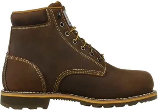 CARHARTT 6-INCH NON-SAFETY TOE WORK BOOT DK BROWN OIL TANNED CMW6190