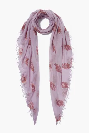 Cashmere and Silk Scarf Orchid Hush Hibiscus Floral