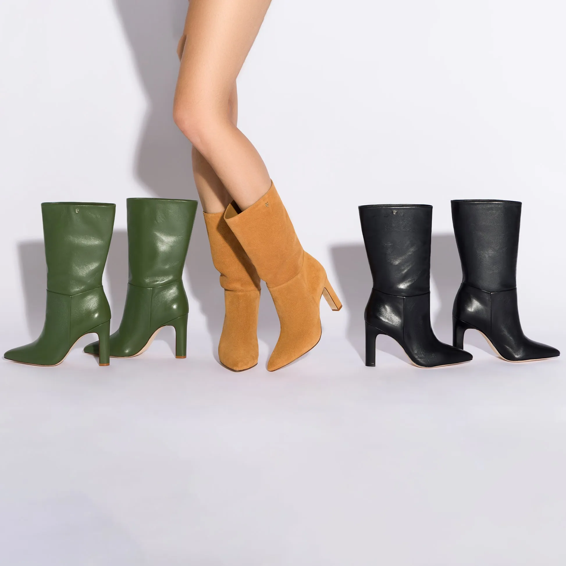 Cindy Boot In Olivine Leather