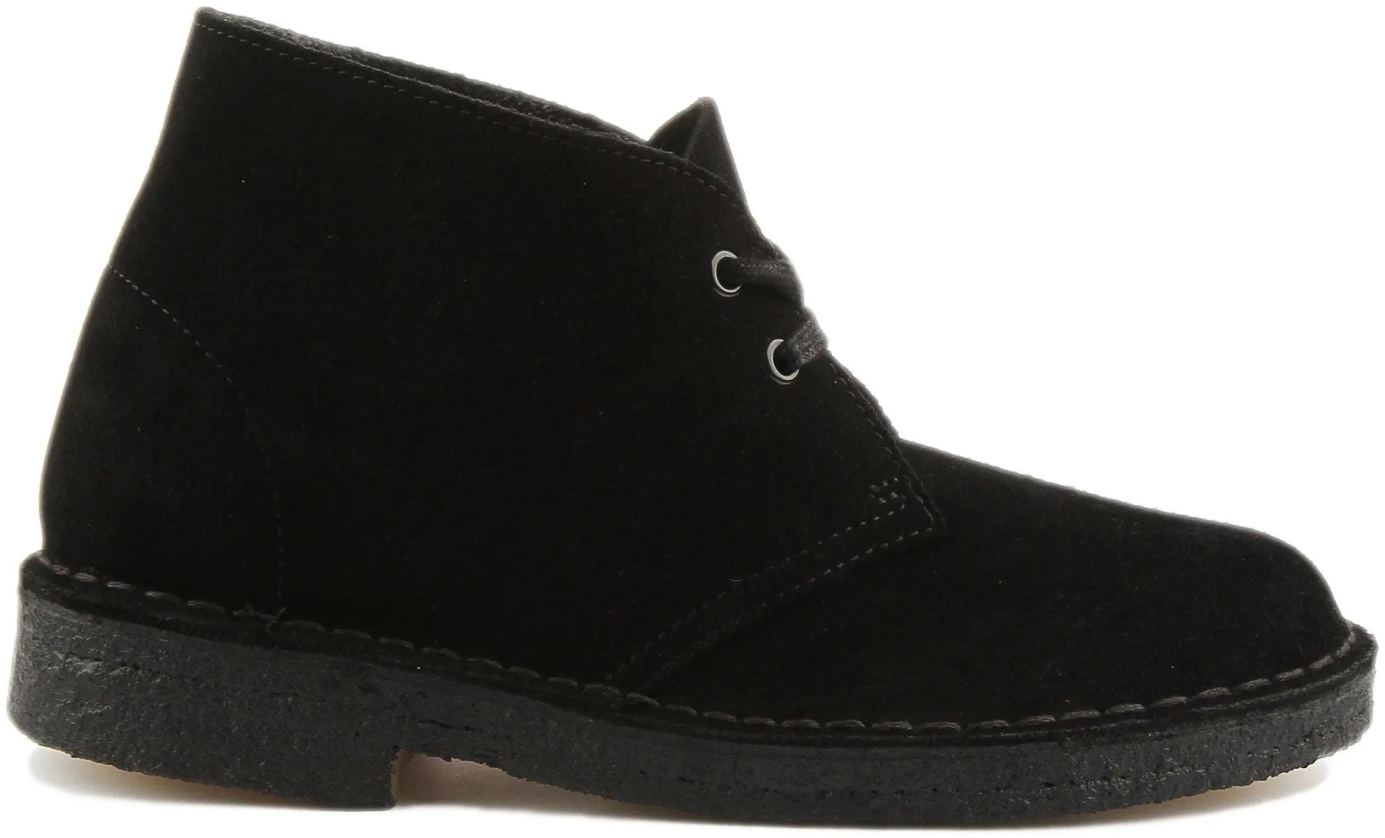 Clarks Originals Desert Boot In Black Sued For Women