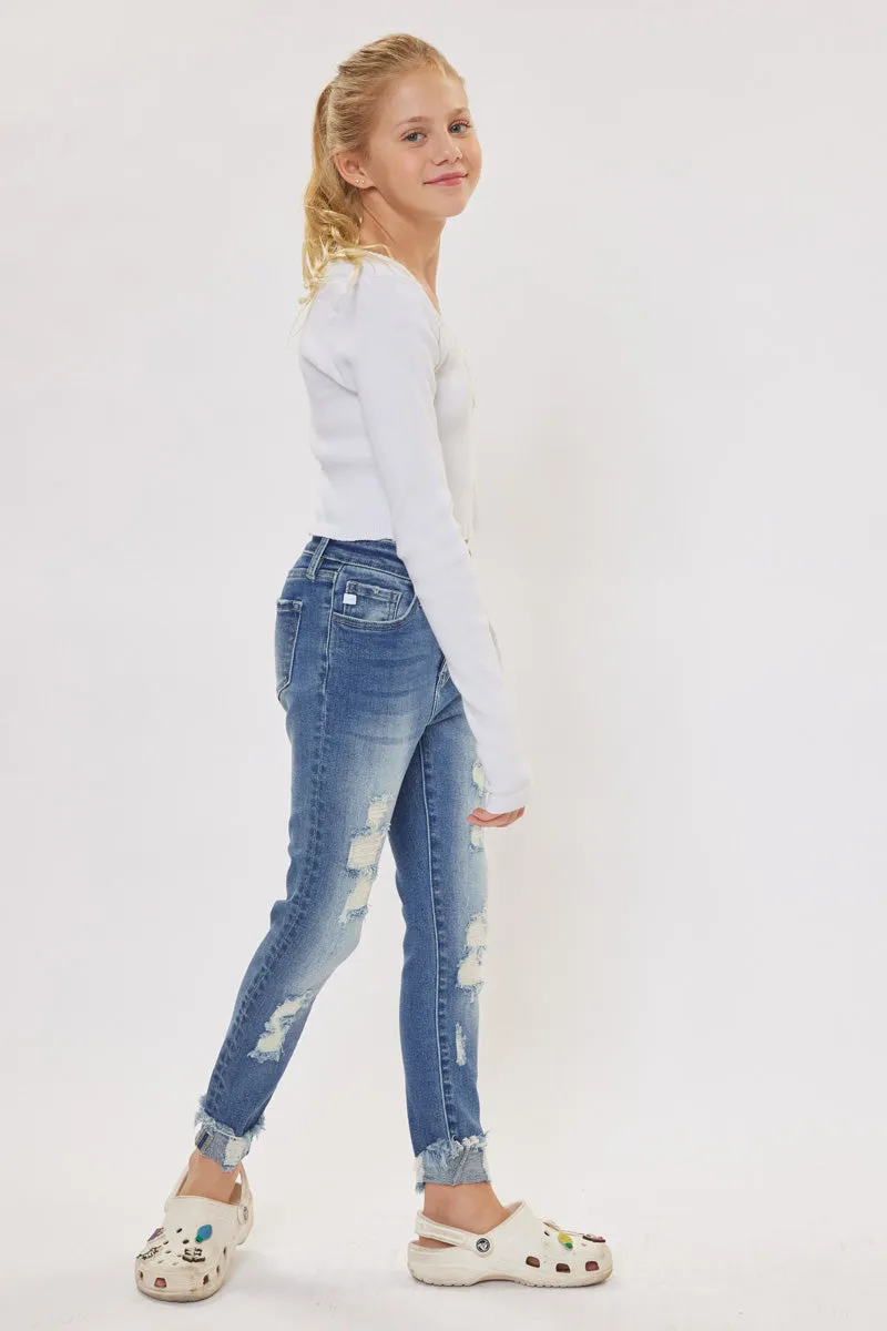 Cole High Rise Ankle Skinny Kid Jeans