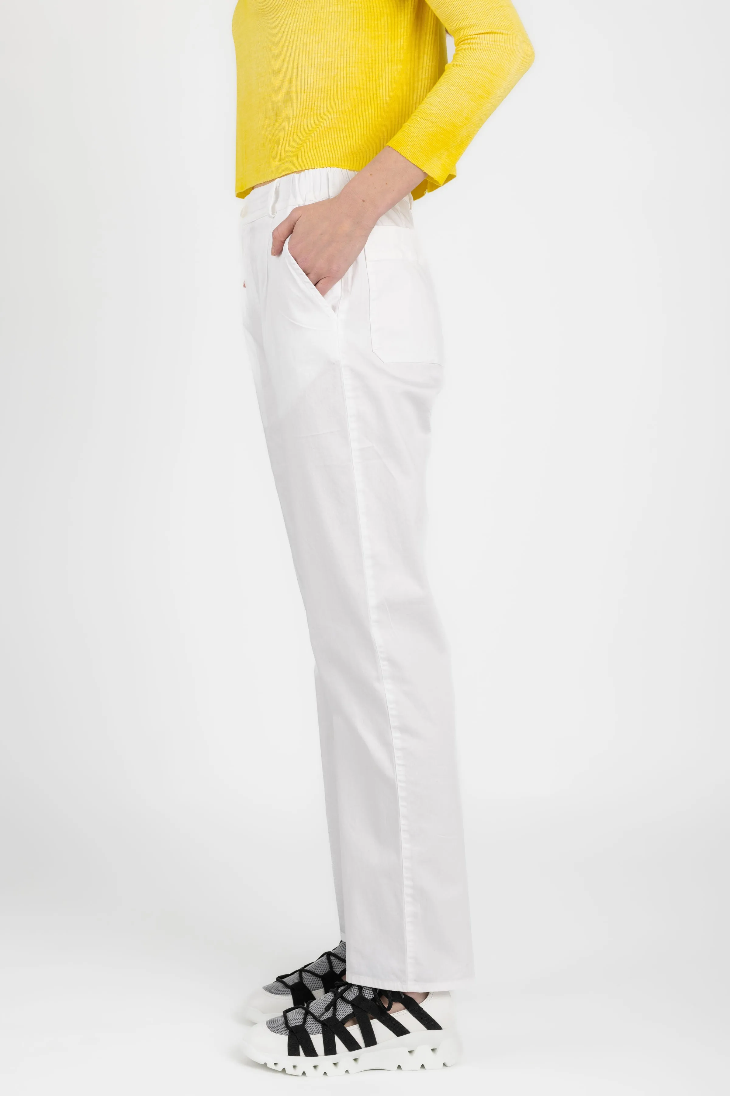 Cotton Trouser Pant in White