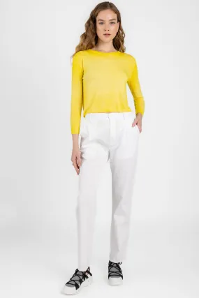 Cotton Trouser Pant in White