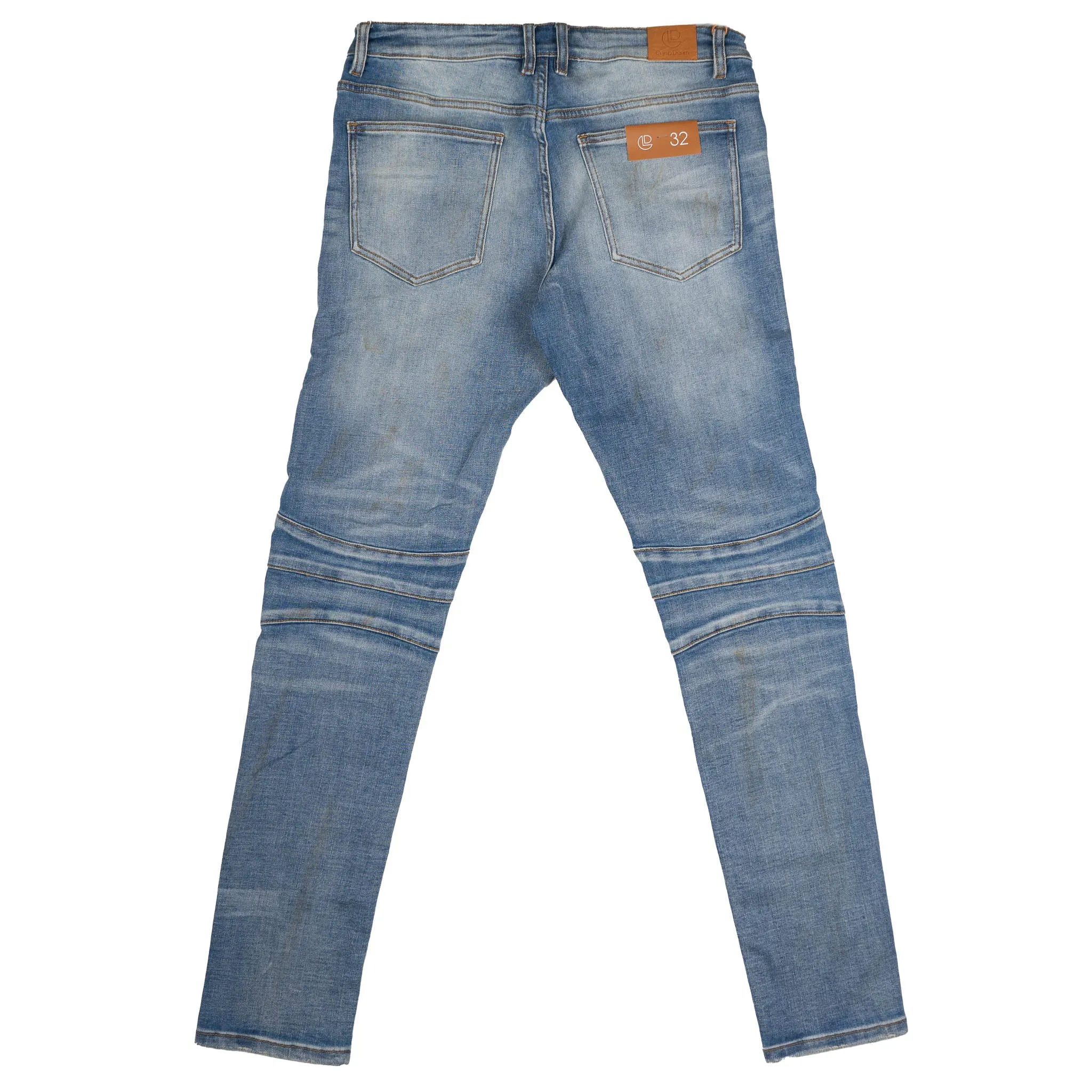 CRYSP DENIM BIKER JEANS INDIGO  - CRYSPSP120-104