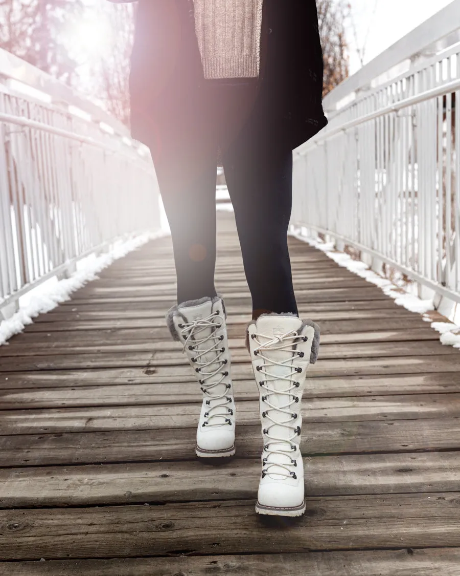 Sure! Heres an optimized title for the product: Pale Ale White Womens Winter Boot by Dalhousie