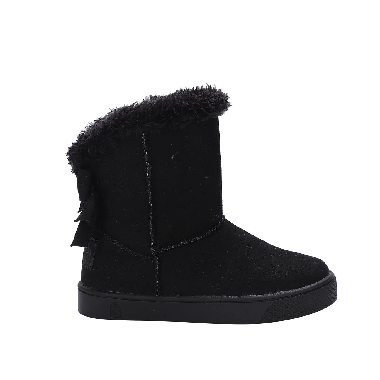 Daniela Faux Fur Boot with Bows | Black