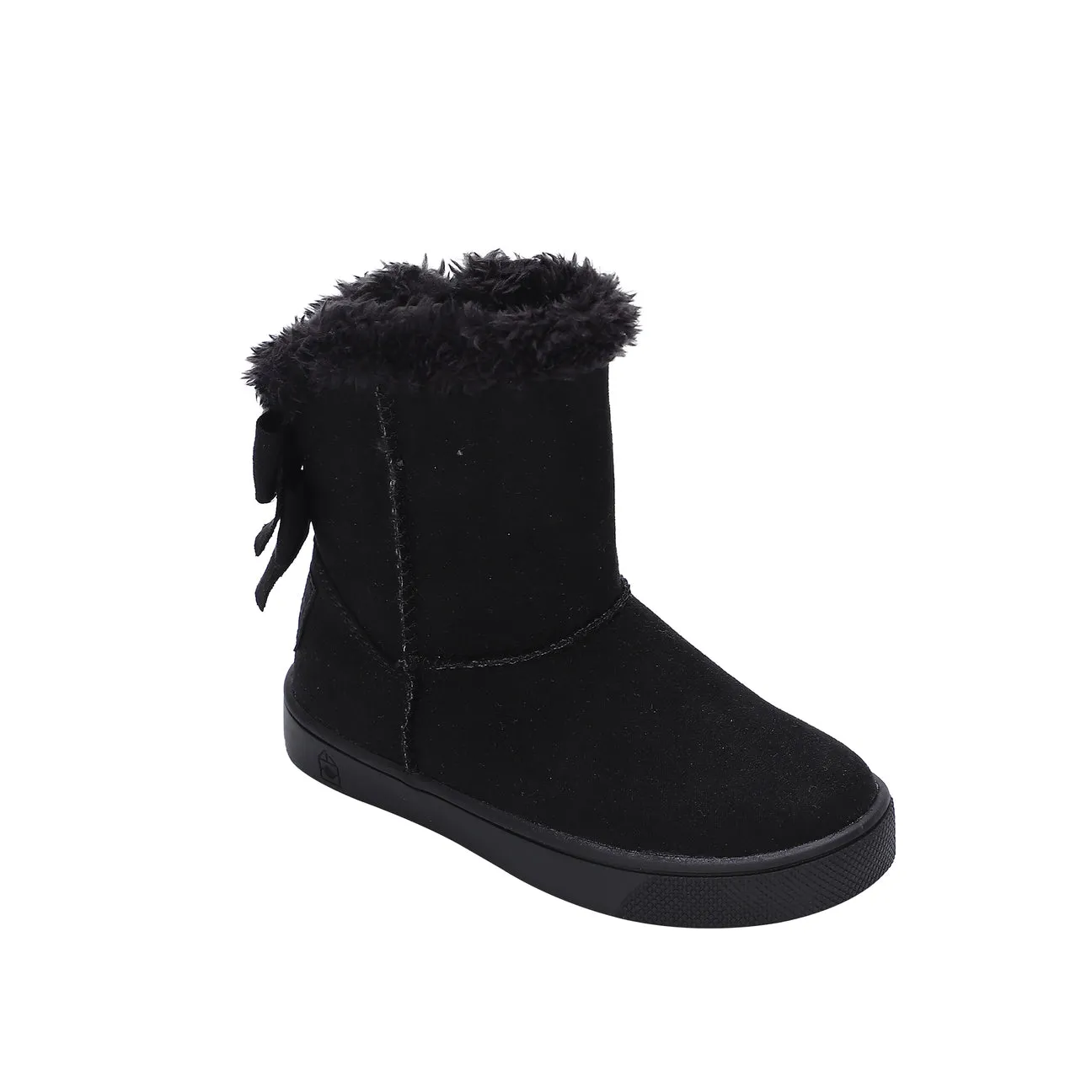 Daniela Faux Fur Boot with Bows | Black