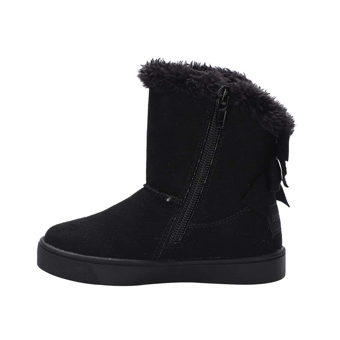 Daniela Faux Fur Boot with Bows | Black