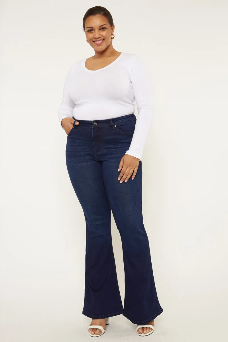 Darcy Mid Rise Flare Jeans (Petite Plus Size)