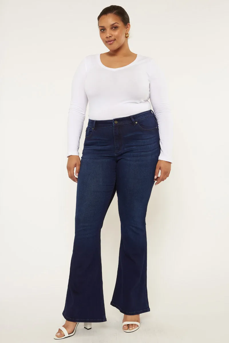 Darcy Mid Rise Flare Jeans (Petite Plus Size)