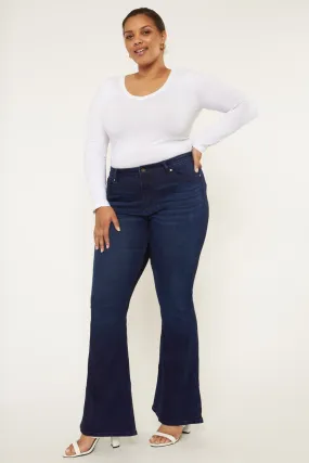 Darcy Mid Rise Flare Jeans (Petite Plus Size)