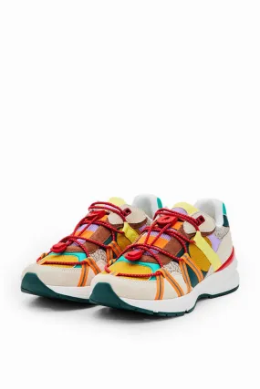 DESIGUAL PATCHWORK TREKKING DETAIL SNEAKER