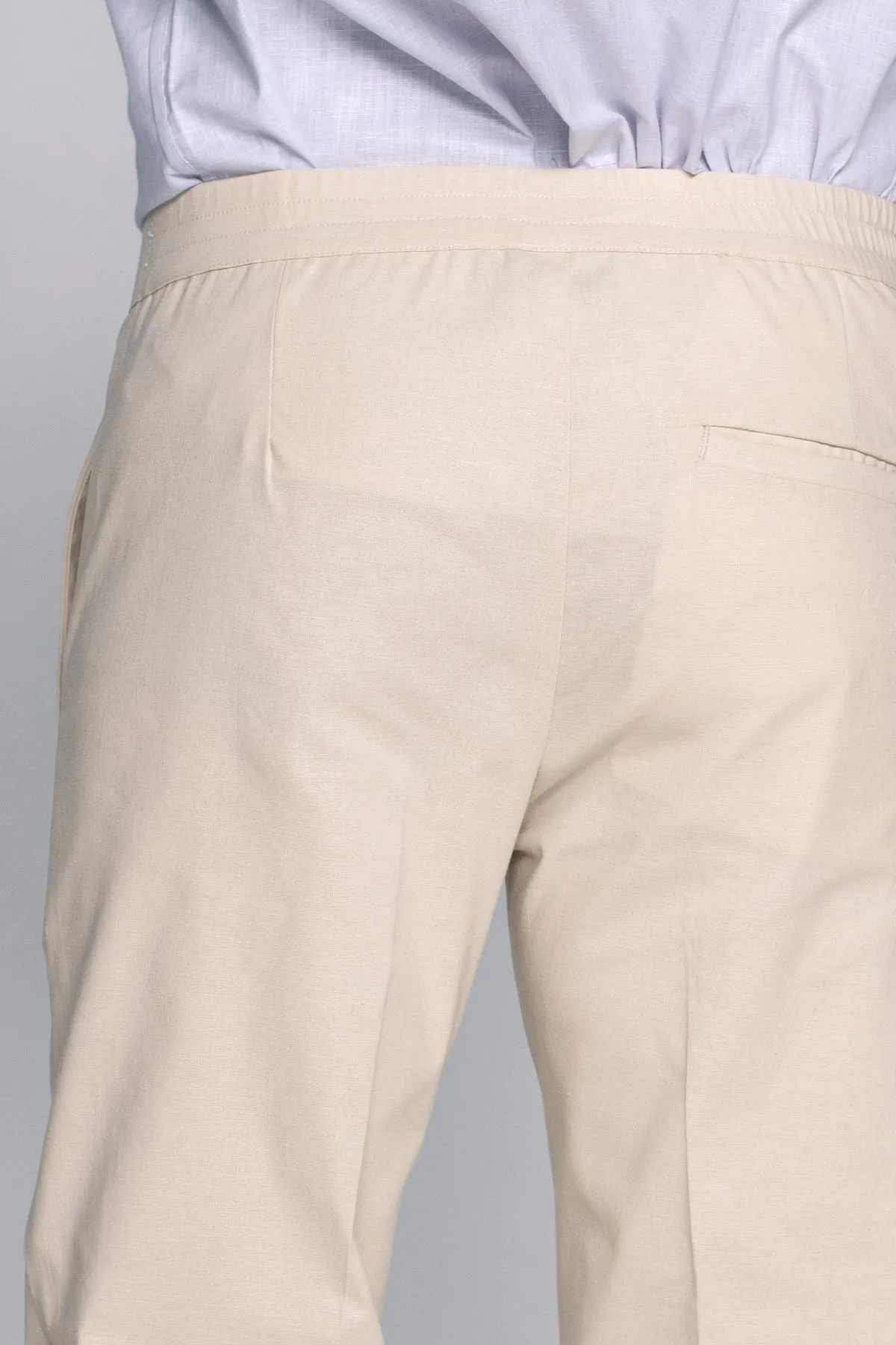 Easy Linen Smooth Beige Trouser