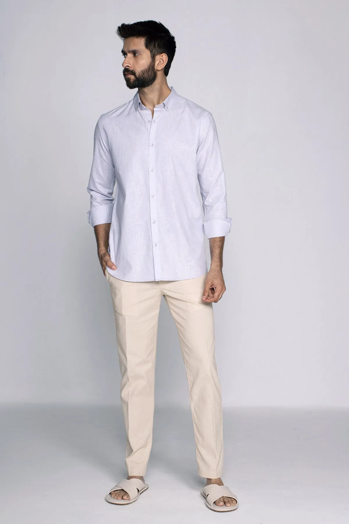 Easy Linen Smooth Beige Trouser