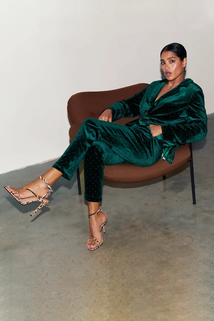 Emerald Velvet Quinn Trouser