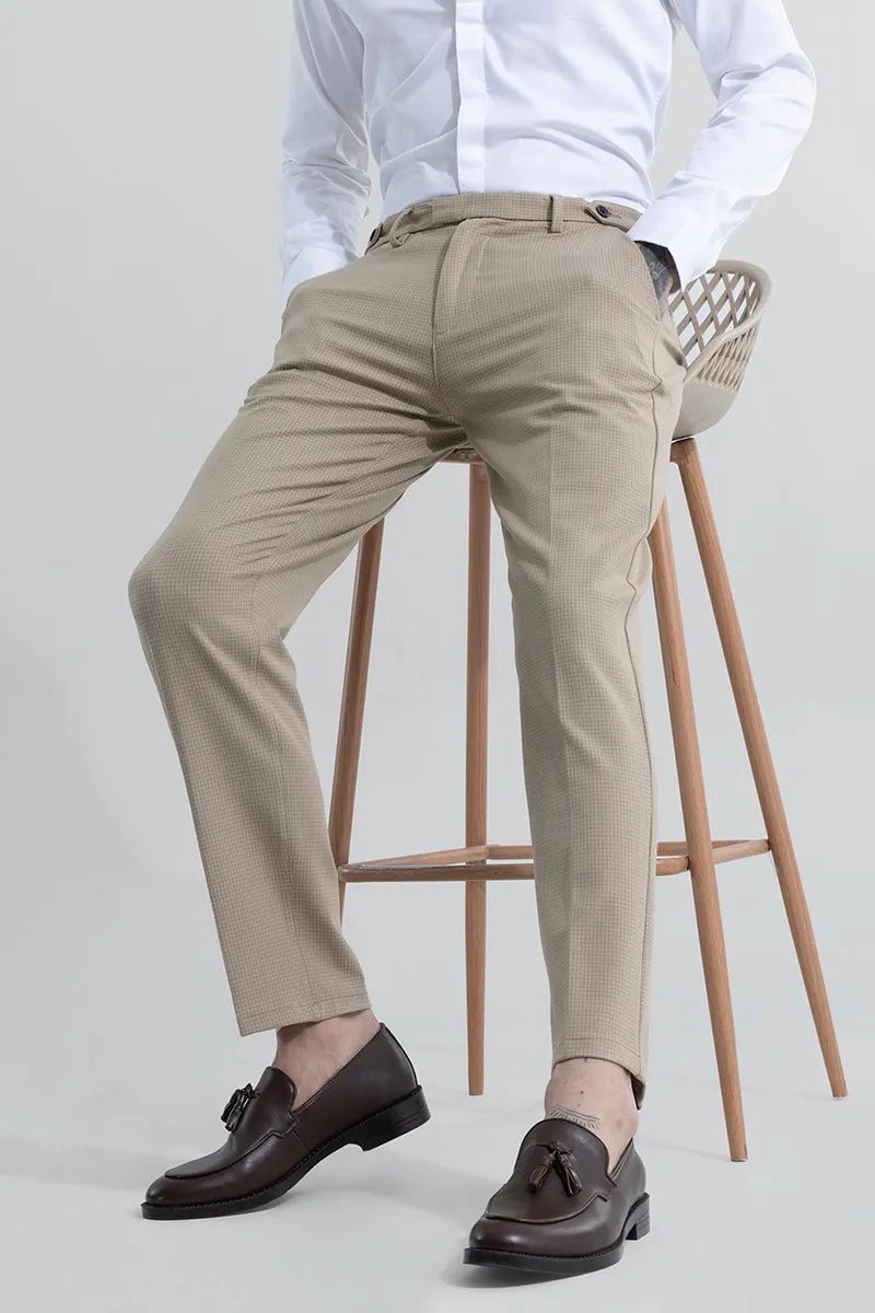 Extensive Waistband Cream Trouser