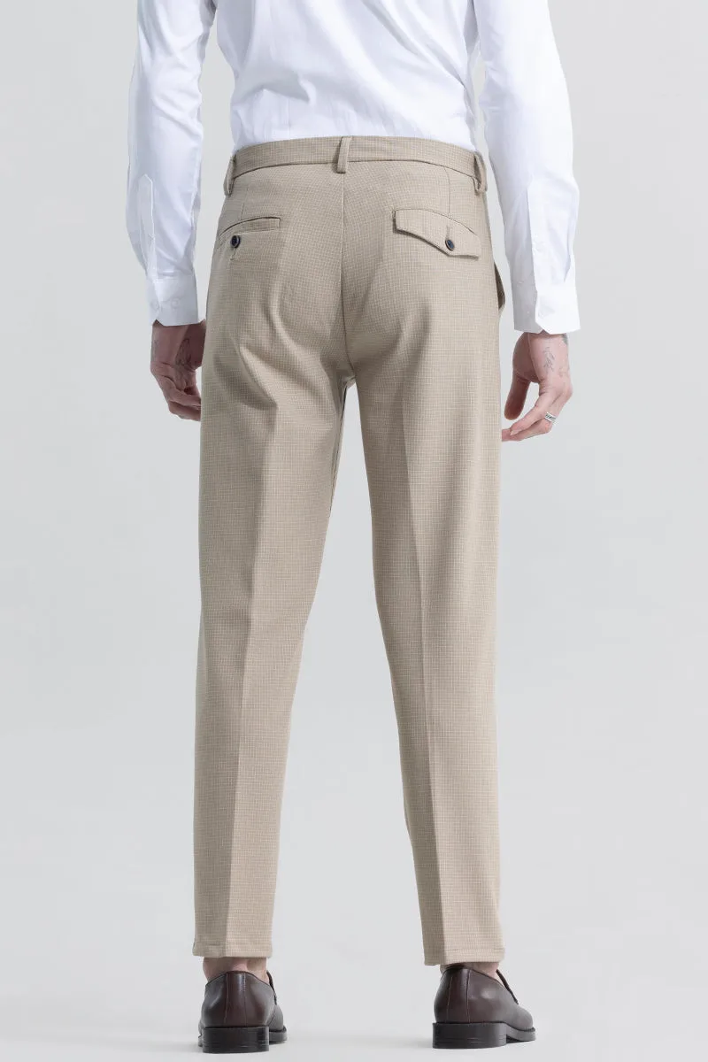 Extensive Waistband Cream Trouser