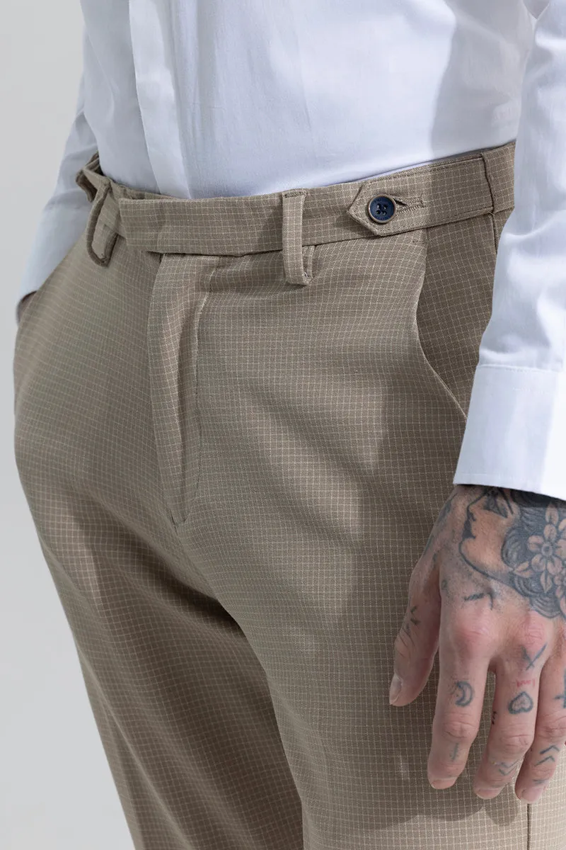 Extensive Waistband Cream Trouser