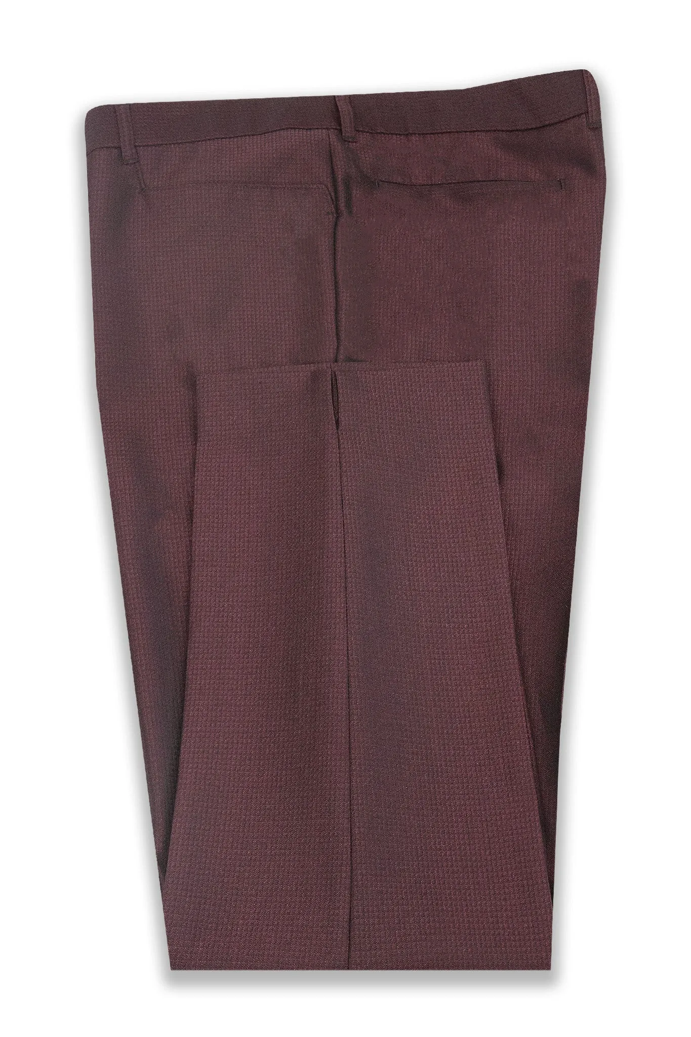 Glossy Red Grid Effect Trouser