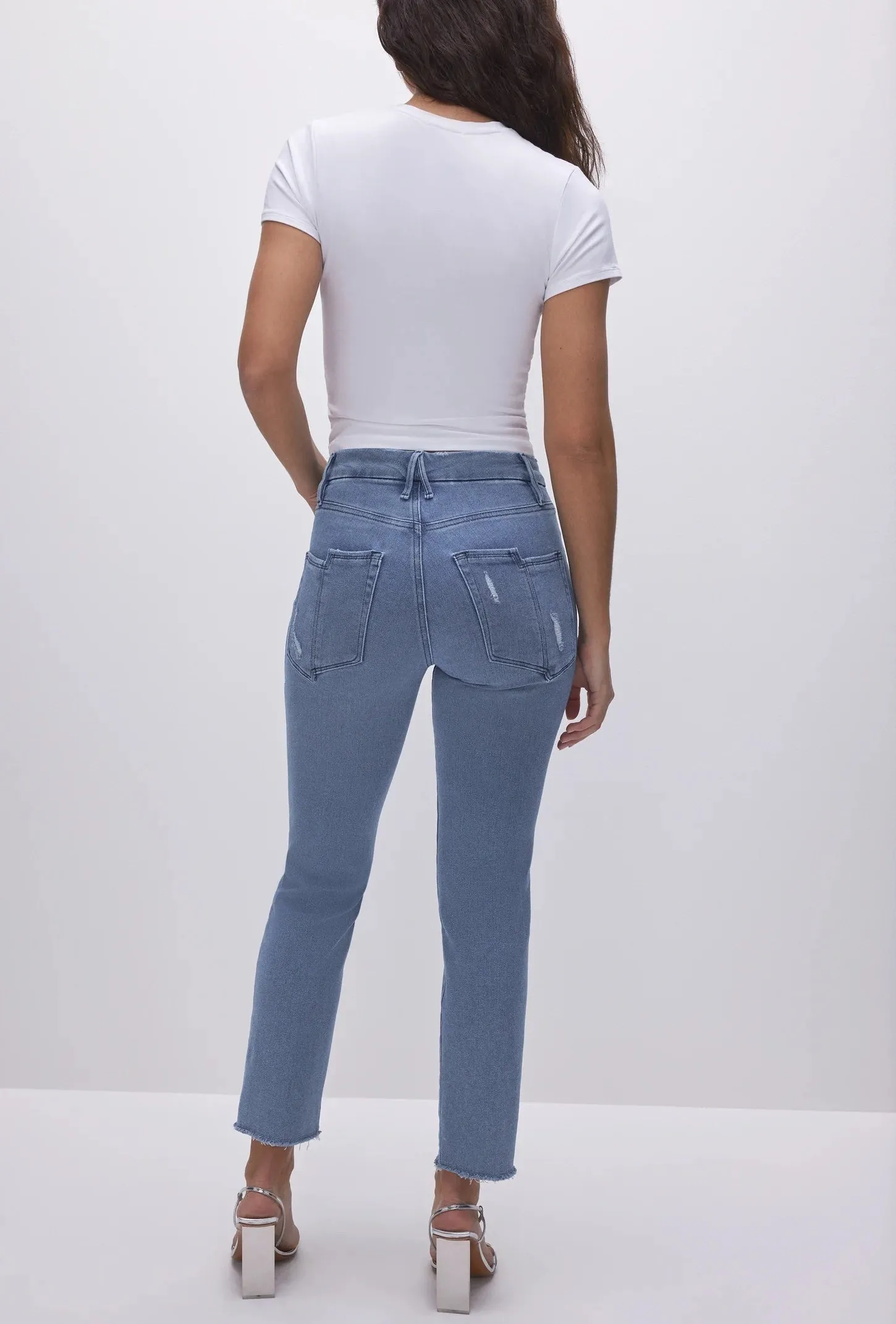 Good American Split Pocket Straight Jeans