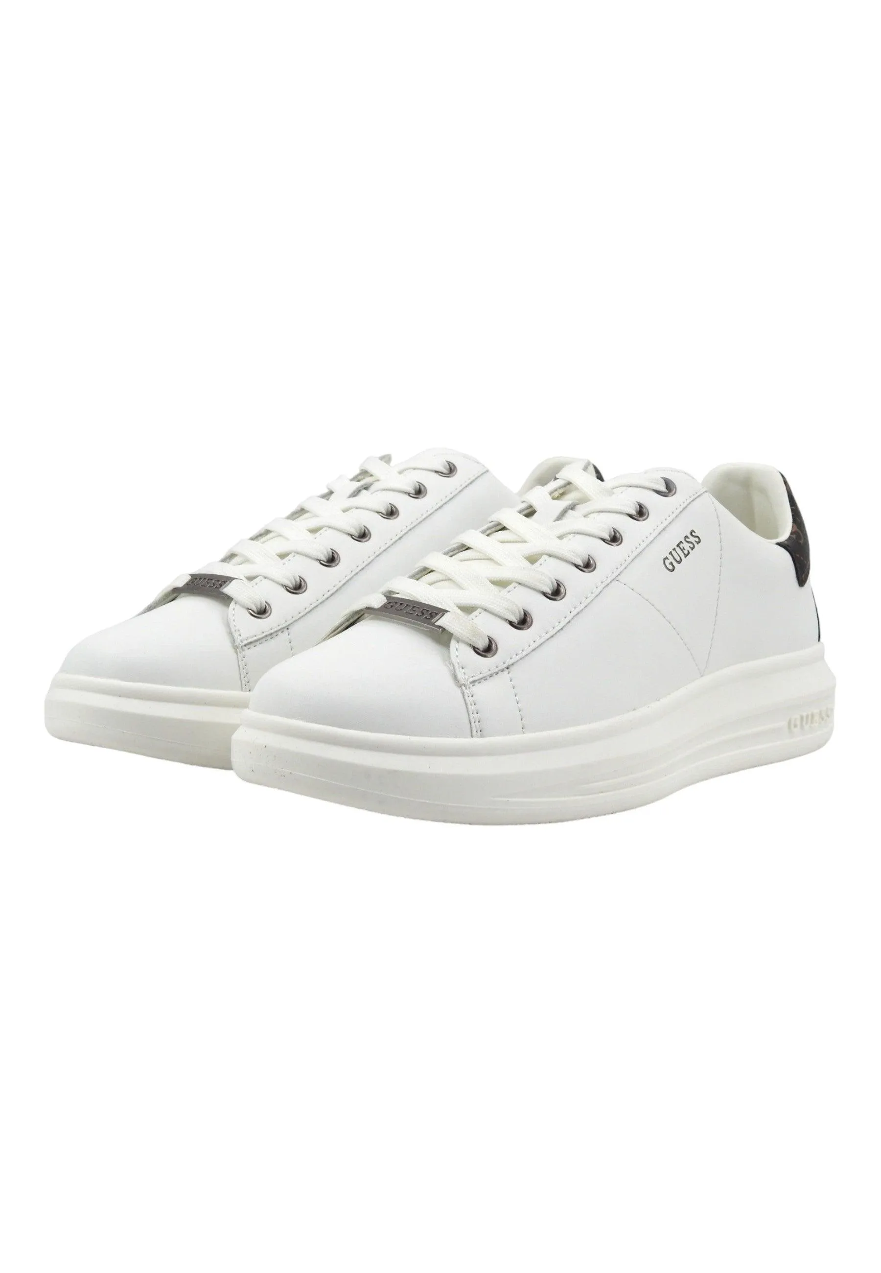 GUESS Sneaker Uomo White Brown Ochre FM8VIBFAP12